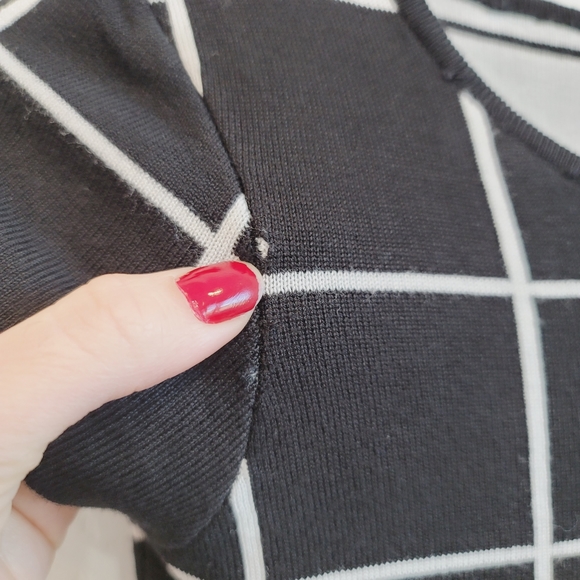 💕 My Michelle Girls Black & White Grid Print Dress Girl's Size Medium - Picture 7 of 9